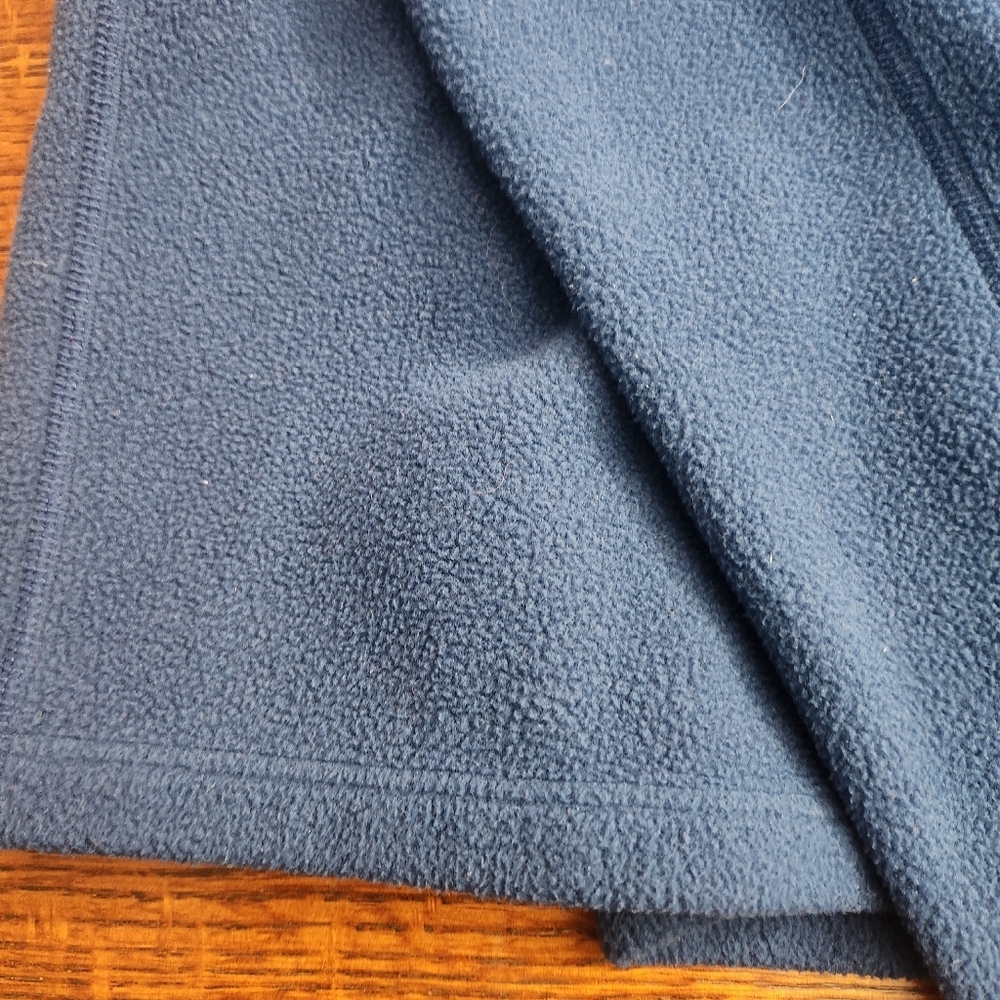 LL Bean Fleece Pullover Mens Medium Blue Long Sleeve Sweater 1/4 Zip Outdoor - Picture 9 of 11